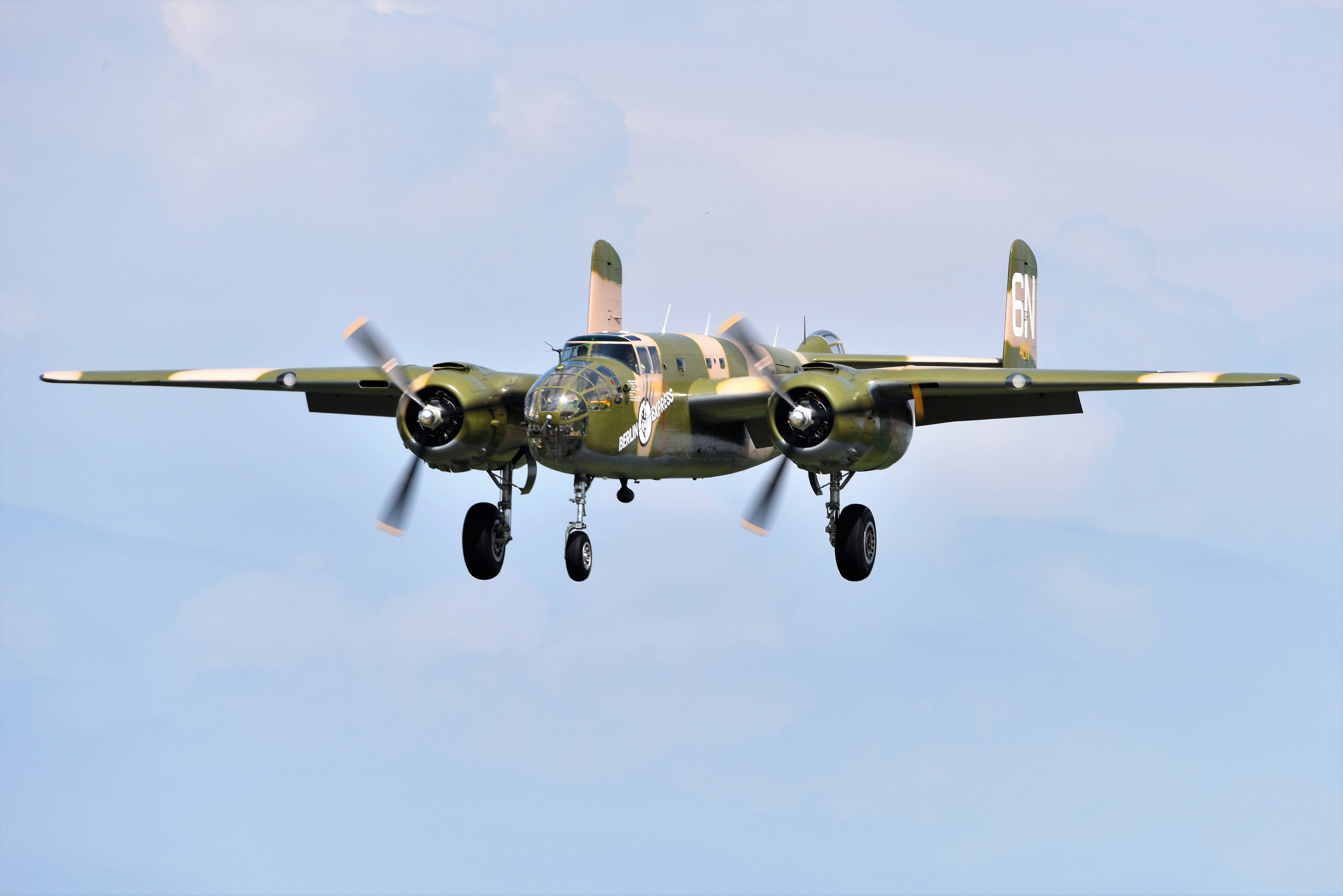 North American TB-25 Mitchell (N10V) - EAA B-25 ON FINAL. 08-26-21