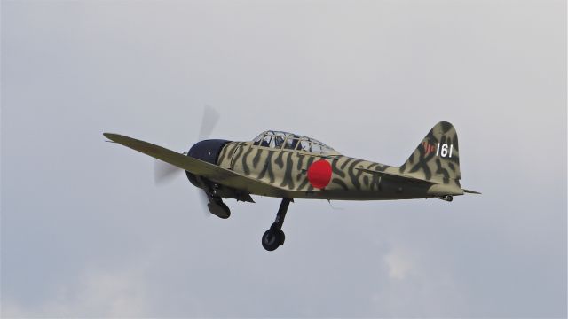 Mitsubishi A6M Zero (N3852) - Flying Heritage Collections Mitsubishi A6M3 Zero made a test flight on 5/25/12. Here it climbs away from runway 34L.