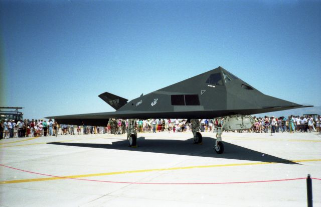 Lockheed Nighthawk — - Lockheed F-117 Stealth fighter on display at Hill AFB Ogden Utah air show