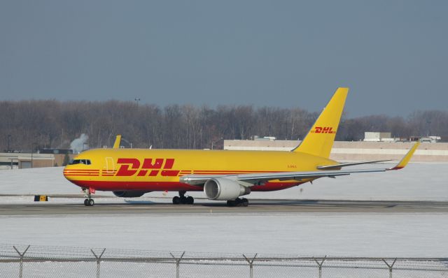 BOEING 767-300 (DHK969) - Rollin down 18 Left for a long flight over seas