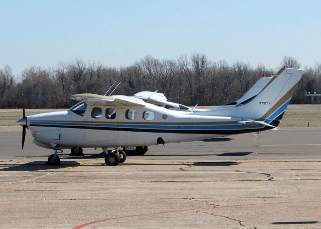 Cessna P210 Pressurized Centurion (N731YV) - At Downtown Shreveport.