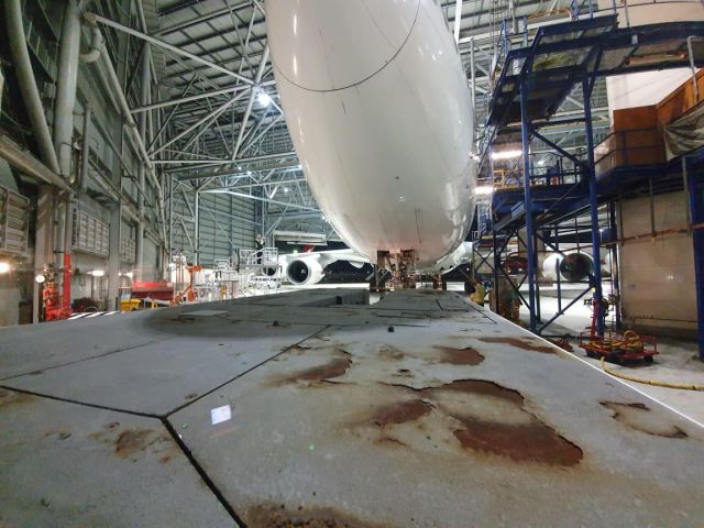 Boeing 747-400 (VH-OEJ) - taken this photo up close of Wanula in her hanger after her day out on a joy flight