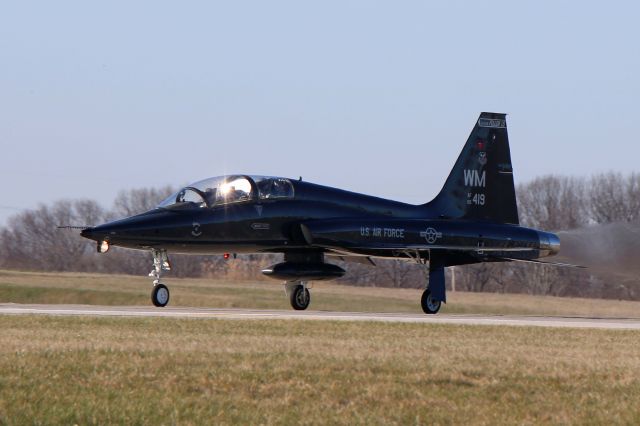 Northrop T-38 Talon (6510419) - A little sun glare reflection off of the sunscreen that was just raised by the back-seater before I snapped this shot on 20 April 2018. This USAF T-38, named “Spirit of Windsor”, is from the 393d Bomb Squadron, 509th Bomb Wing, Whiteman AFB, MO.