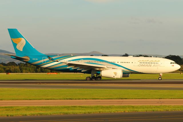 Airbus A330-200 (A40DG) - Oman Air Airbus A330-200 just landed in Manchester at 19:59 on Monday 28/08/17