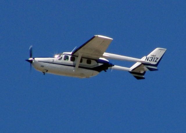 Cessna Super Skymaster (N31Z) - Departing runway 27 at Carson City