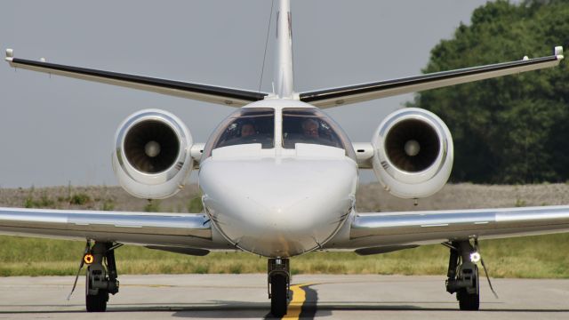 Cessna Citation V (N922TX) - Head on with KVPZ’s resident Encore. br /br /N922TX. 2008 Cessna 560 Citation Encore+. Private. KVPZ. 6/19/23.