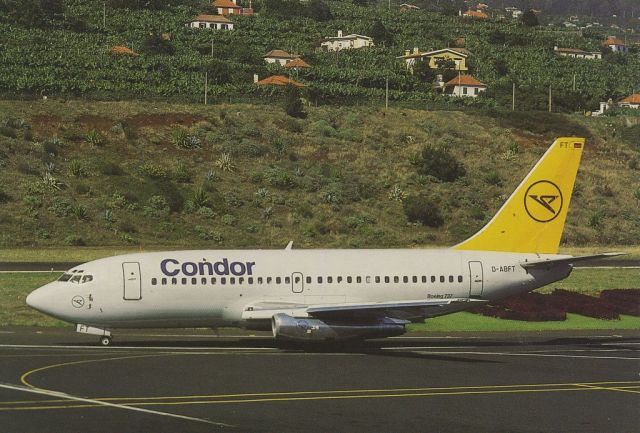 Boeing 737-200 (D-ABFT) - scanned from postcardbr /Condor