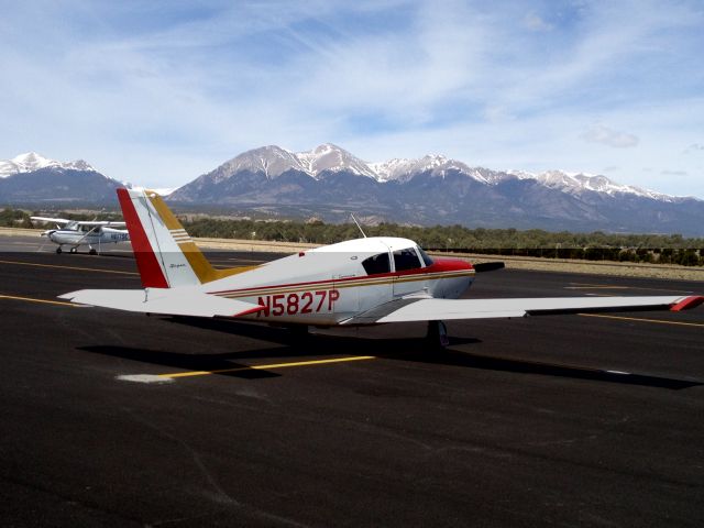 Piper PA-24 Comanche (N5827P) - Salida, CO April 2012 Collegiate Peaks in background