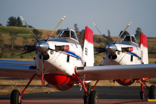 UNK — - Two Air Tractor Fire Fighting Tankers on the McCall Idaho USFS ramp.