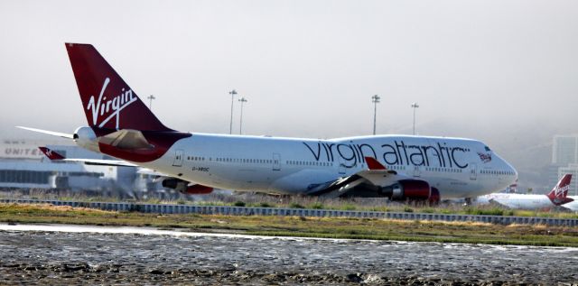 Boeing 747-200 (G-VROV) - Taxiing out to 28L, departure to LHR  05-30-2015