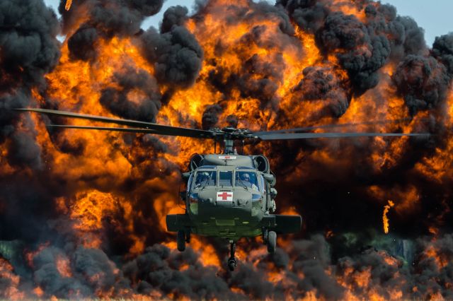 — — - SCNG Combined Arms Demo Wall of Fire.  SC Joint National Guard Base, McEntire, SC.