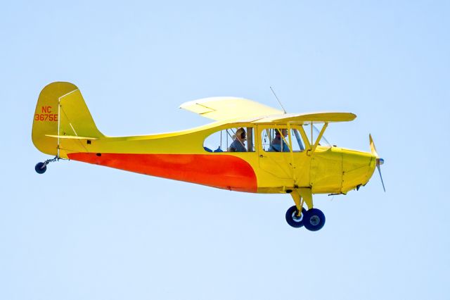 CHAMPION Tri-Traveler (N3675E) - Aeronca 7AC Champion over Livermore Municipal Airport (CA). March 2021.