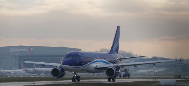 Airbus A319 (4K8888) - 20th January 2016: Azerbaijan Airbus at Zurich Airport (on the occasion of the World Economic Forum).