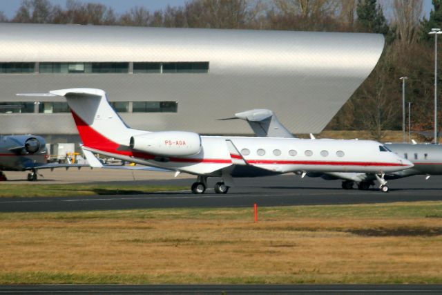 Gulfstream Aerospace Gulfstream V (PS-AGA) - Parked on the Delta ramp on 7-Feb-22 after recently arriving from SBGL.