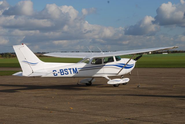 Cessna Skyhawk (G-BSTM) - Cessna on the ramp at Duxford in England.