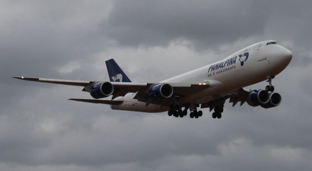 BOEING 747-8 (N850GT) - Panalpinas Boeing 747-8 approaching Runway 18L late on a cloudy Fall afternoon at Carl T. Jones Field, Huntsville International Airport, AL - November 28, 2016.