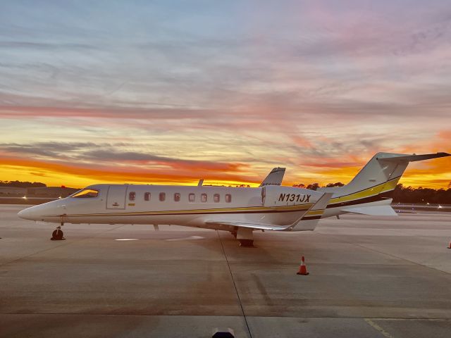 Learjet 45 (N131JX) - Learjet 45 at sunset