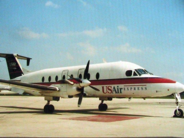 Beechcraft 1900 (N163YV) - scanned from photo