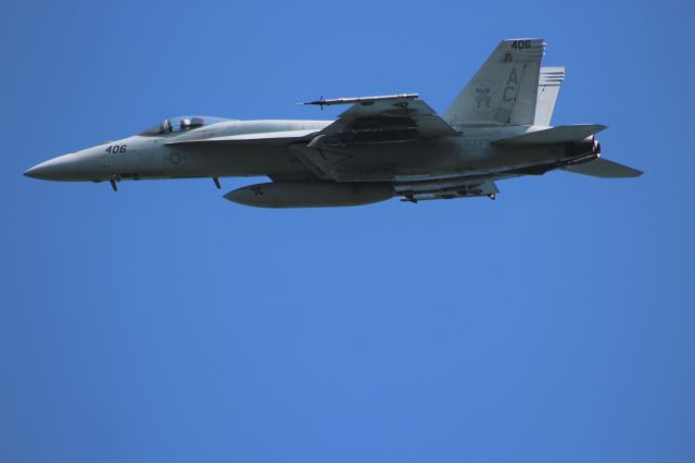 McDonnell Douglas FA-18 Hornet — - F-18 at Northern Lightning 2 Volk Field August 2018.  The Gunslingers VFA-105 from Oceana NAS