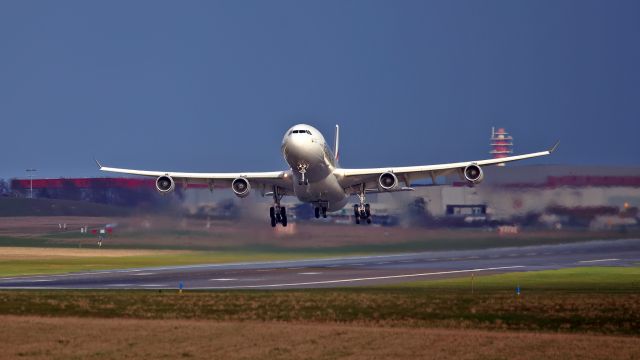 Airbus A340-300 (EC-MFA) - View from route de Wissous.