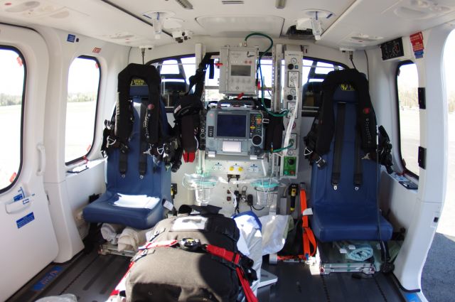 BELL-AGUSTA AB-139 (N5NJ) - Air Ambulance Interior Of New Jersey State Police SouthSTAR Aeromedical Helicopter That I Designed. Employed As Air Ambulance Interior Design Engineer For Leonardo AgustaWestland Helicopters; Northeast Philadelphia Airport; Philadelphia, PA; Kalle Jacques (K.J.) deLouie-Wigglesworth, RN, MSN, CRNP, CEN, CFRN, CRN