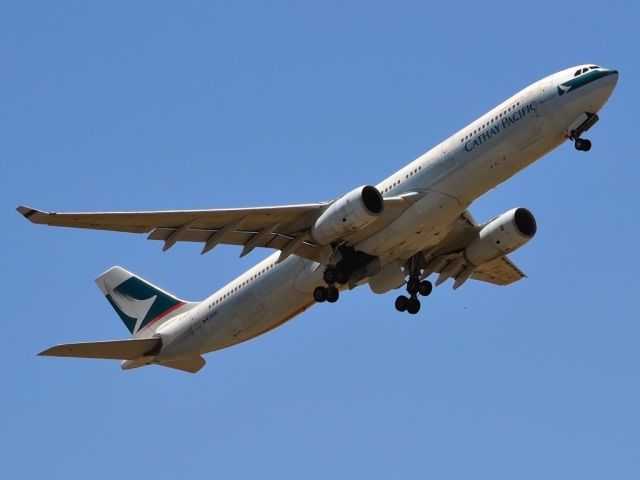 Airbus A330-300 (B-HLQ) - Getting airborne off runway 23 and heading home to Hong Kong via Melbourne. Wednesday 4th January 2012.
