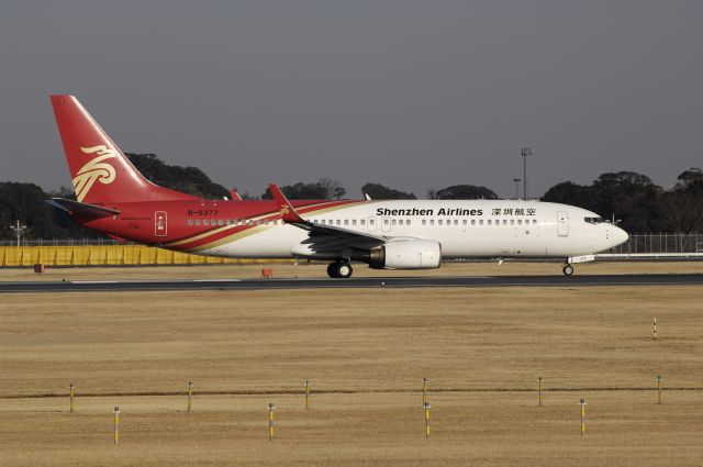 Boeing 737-800 (B-5377) - Departure at NRT Airport Runway R/W16R on 2011/12/29