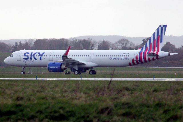 Airbus A321neo (VP-CUN) - Seen here on 29-Mar-23 prior to departure for LGAV on delivery to Sky Express as SX-GRA.