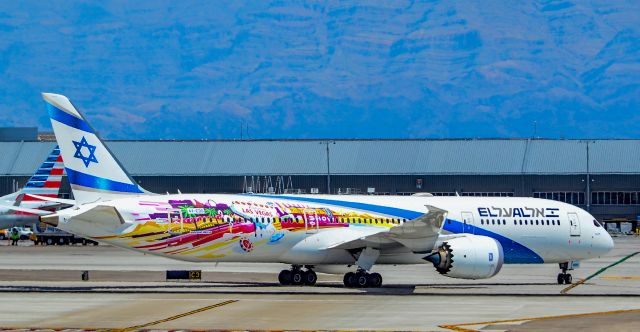 Boeing 787-9 Dreamliner (4X-EDD) - 4X-EDD El Al Israel Airlines Boeing 787-9 Dreamliner s/n 63392 "Haifa" - Inaugural Flightbr /Las Vegas - McCarran International (LAS / KLAS)br /USA - Nevada, June 14, 2019, br /Photo: Tomás Del Coro