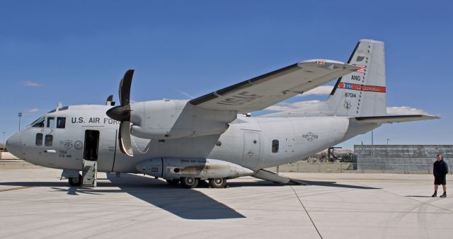 ALENIA Spartan (C-27J) (08-7014) - Here is another photo from my picture files from years ago .... and this is another one that I definitely want in my FA folder ... because it is quite rare. It is a photo of an Alenia (Alenia Aeronautica/Alenia Aermacchi) C-27J "Spartan" (c/n 4051, USAF 08-27014). But the factor that makes this pic "rare" is not that it is a picture of a Spartan -- there are lots of photos of Spartans. This snap is rare because of the markings on it: 179th Airlift Wing, Ohio Air Guard (Mansfield tail flash). This pic was taken in 2012 when 08-7014 was being flown by the 179th AWs 164th Airlift Squadron. This aircraft was less than four years old; yet just 14 months later (in Aug, 2013), this one was sent to the AMARG boneyard at Davis Monthan (along with all other brand new C-27Js, including several that were delivered STRAIGHT FROM THE ASSEMBLY LINE DIRECTLY TO THE BONEYARD!). Millions of US $$$$ in brand new military aircraft went straight from Alenias plant to the graveyard. So this photo is rare because there are almost no pics of it wearing these Ohio Air Guard markings. However, the US Coast Guard came to the rescue and saved all those discarded Spartans at AMARG from extinction. Today, this same C-27J now flies with United States Coast Guard paint and is assigned USCG reg #2705.