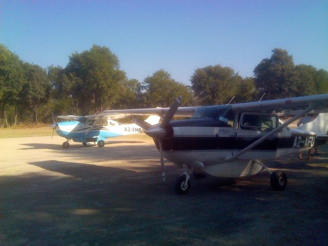 Cessna 206 Stationair (A2-AFU) - Xakanaxa airstrip in Botswana 2014