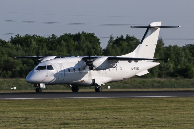 Fairchild Dornier 328 (G-BYHG) - LOG577 arriving from Norwich on 05R for the 3rd time in the day.