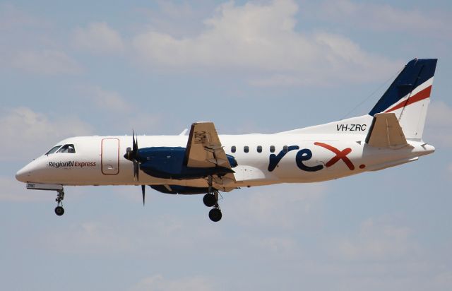 Saab 340 (VH-ZRC) - VH-ZRC on finals at Longreach, arriving from Winton Qld 24/11/2020