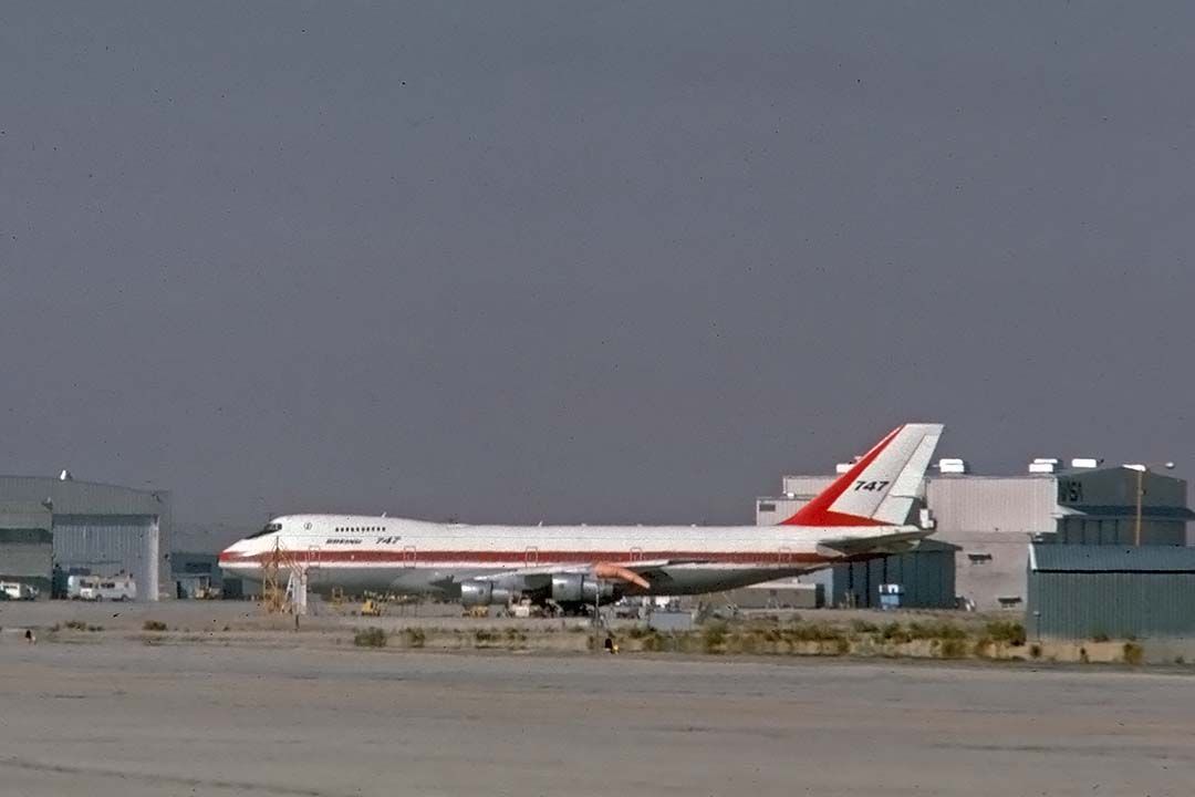 BOEING 747-100 (N7470) - 747 Jumbo Jet prototype N7470 at the NASA Dryden Flight Research Center, Edwards Air Force Base, California on October 28, 1979.