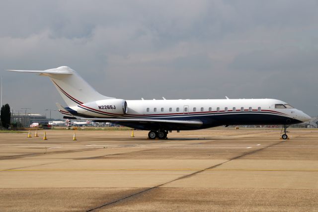 Bombardier Global Express (N226SJ) - Parked on Stand 456 on 14-Sep-21 on a four-night visit from KFAR.