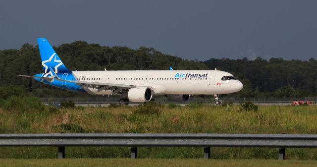 Airbus A321 (C-GOIO) - 7/30/23 taxiing on N after arrival from YYZ