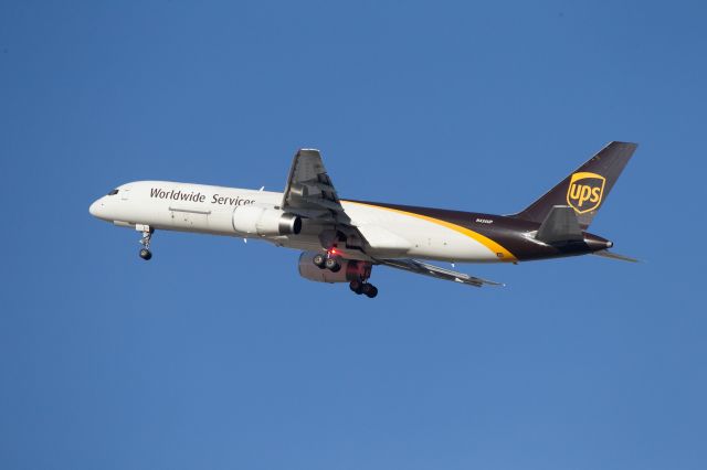 Boeing 757-200 (N436UP) - UPS B757 commencing a missed approach to RWY 34R at Reno-Tahoe International Airport due to an onboard wind sheer alert.