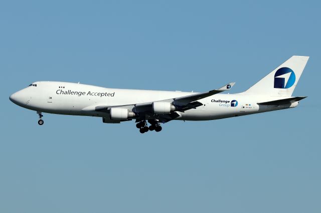 Boeing 747-400 (OO-ACF) - 'CAL 531' arriving from Liege, Belgiumbr /(6/23)