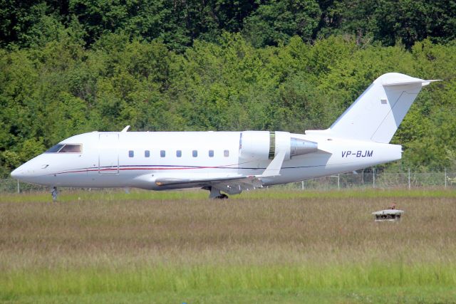 Canadair Challenger (VP-BJM) - Landing on rwy 22 on 22-May-23 returning from a local flight.