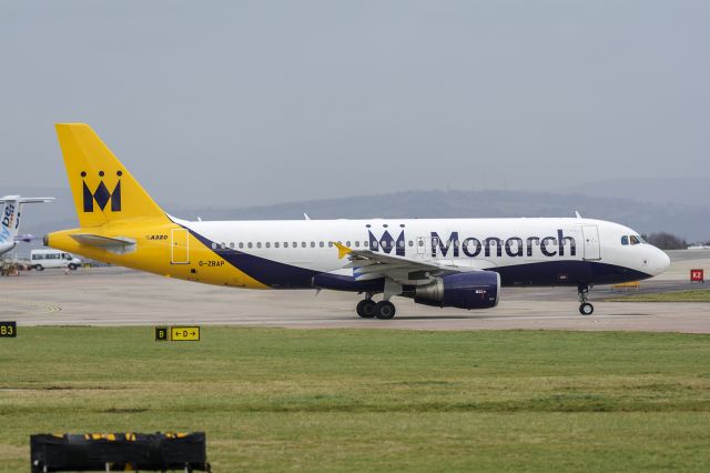 Airbus A320 (G-ZBAP) - Just departed the terminal area for a runway 23R take off.