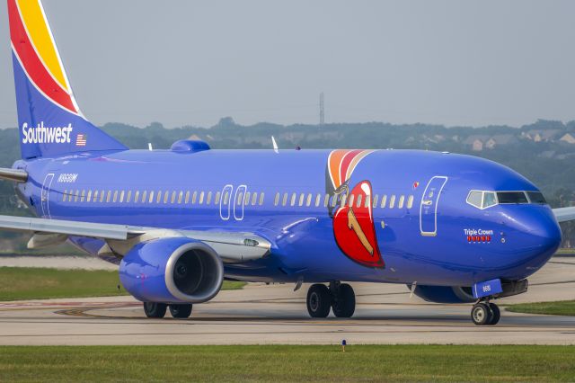 Boeing 737 MAX 8 (N8681M) - The new Triple Crown MAX exiting 31L
