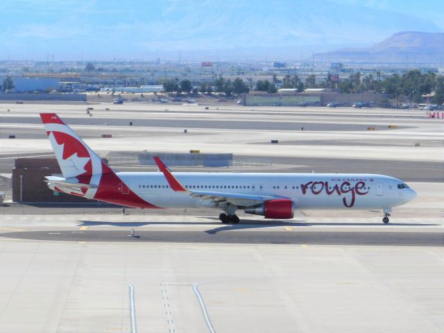 BOEING 767-300 (C-GHLQ) - Air Canada Rouge (RV) C-GHLQ B767-333 ER [cn30846]br /Las Vegas (LAS). Air Canada Rouge flight RV1852 departing for Toronto Pearson (YYZ). br /Taken from Staff Car Park Level 6 (above Terminal 1)br /2016 02 18    a rel=nofollow href=http://alphayankee.smugmug.com/Airlines-and-Airliners-Portfolio/Airlines/AmericasAirlines/Air-Canada-Rouge-RV/i-n7WgsZvhttps://alphayankee.smugmug.com/Airlines-and-Airliners-Portfolio/Airlines/AmericasAirlines/Air-Canada-Rouge-RV/i-n7WgsZv/a