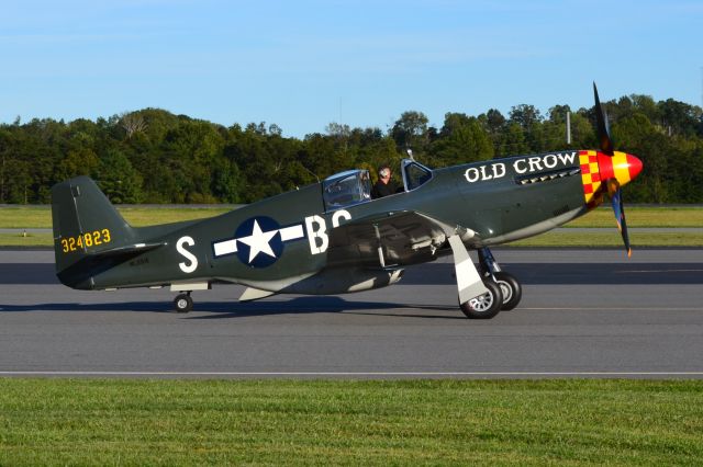 North American P-51 Mustang (N551E) - JRM INVESTMENTS LLC taxiing at KJQF - 10/13/18