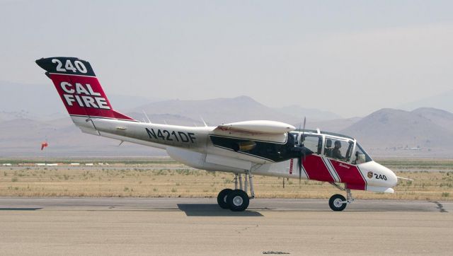 N421DF — - On the ground to refuel at Siskiyou County Airport.  CalFire OV10.