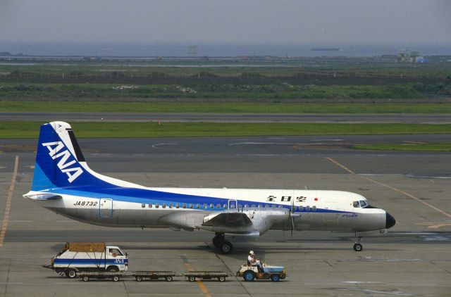 NAMC (1) YS-11 (JA8732) - Taxing at Tokyo-Haneda Intl Airport on 1986/07/12