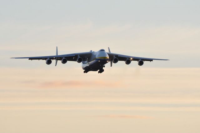 Antonov Antheus (ADB1744) - Registration UR82060 landing runway 26 from Bangor to Keflavik