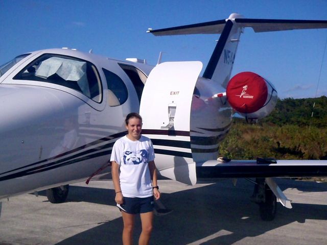 Cessna Citation Mustang (N544JB) - Co-pilot Jessica starting winter break in warm Stella Maris