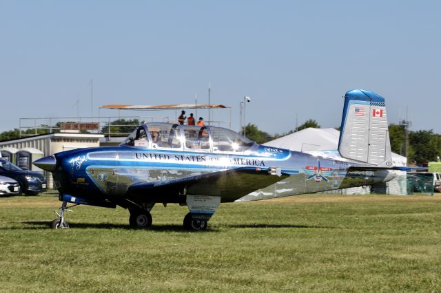 Beechcraft Mentor (N134JC) - Awesome to see Julie making an appearance at OSH22!