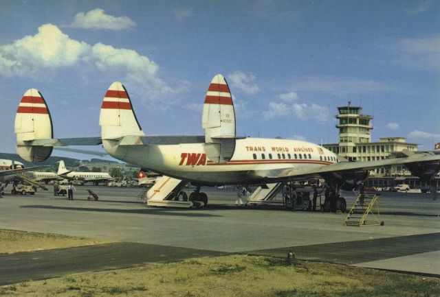 Lockheed EC-121 Constellation (N7312C) - scanned from postcardbr /TWA