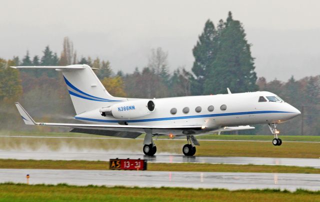 Gulfstream Aerospace Gulfstream 3 (N388MM) - 1986 GULFSTREAM AEROSPACE G-1159A.  Gulfstream 3. Departing Rwy 13. Wow those Rolls-Royce Spey engines were loud.  11-11-12